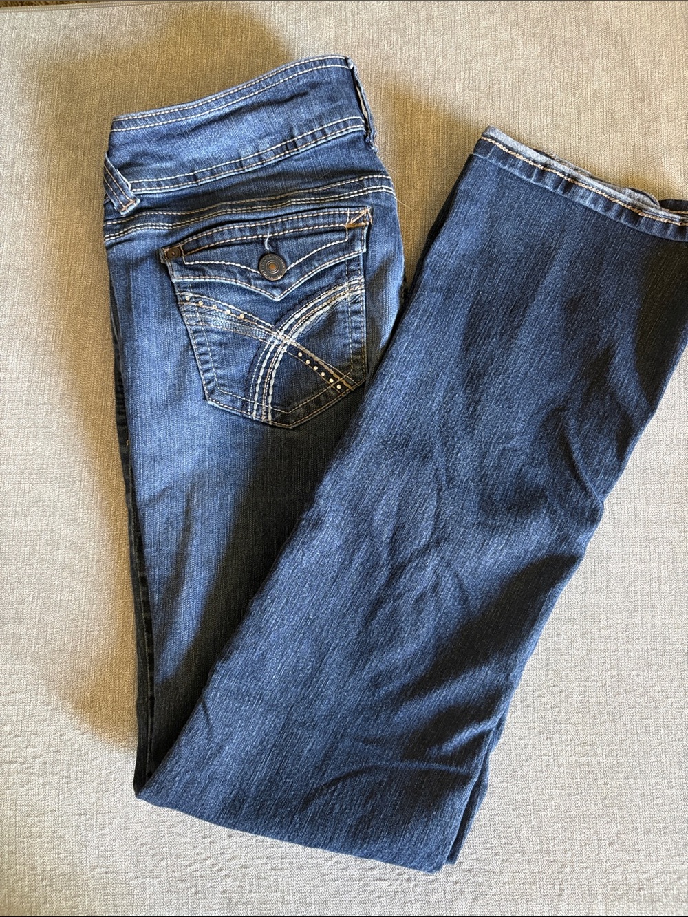 Wallflower Dark Blue Jeans with Decorative Back Pockets
